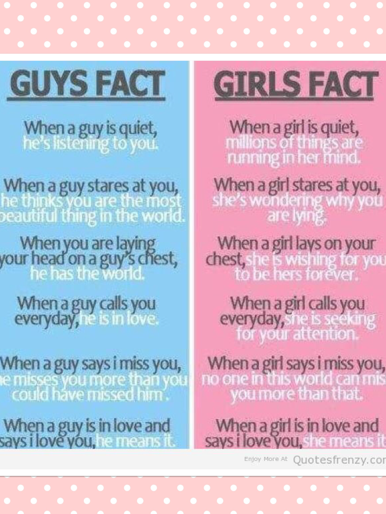 Guys fact/girls facts