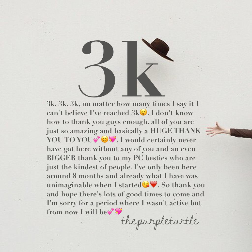 🎉3K🎉
I LITERALLY DON'T KNOW WHAT TO SAY💕💕💖💖💖