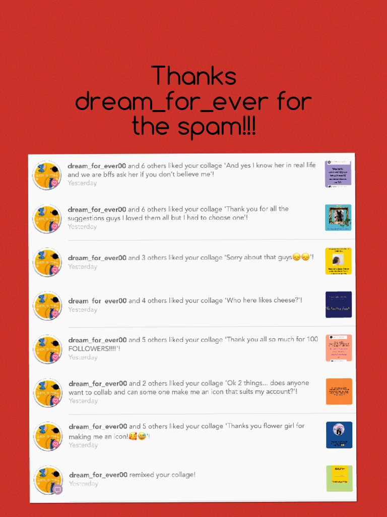 Thanks dream_for_ever for the spam!!!