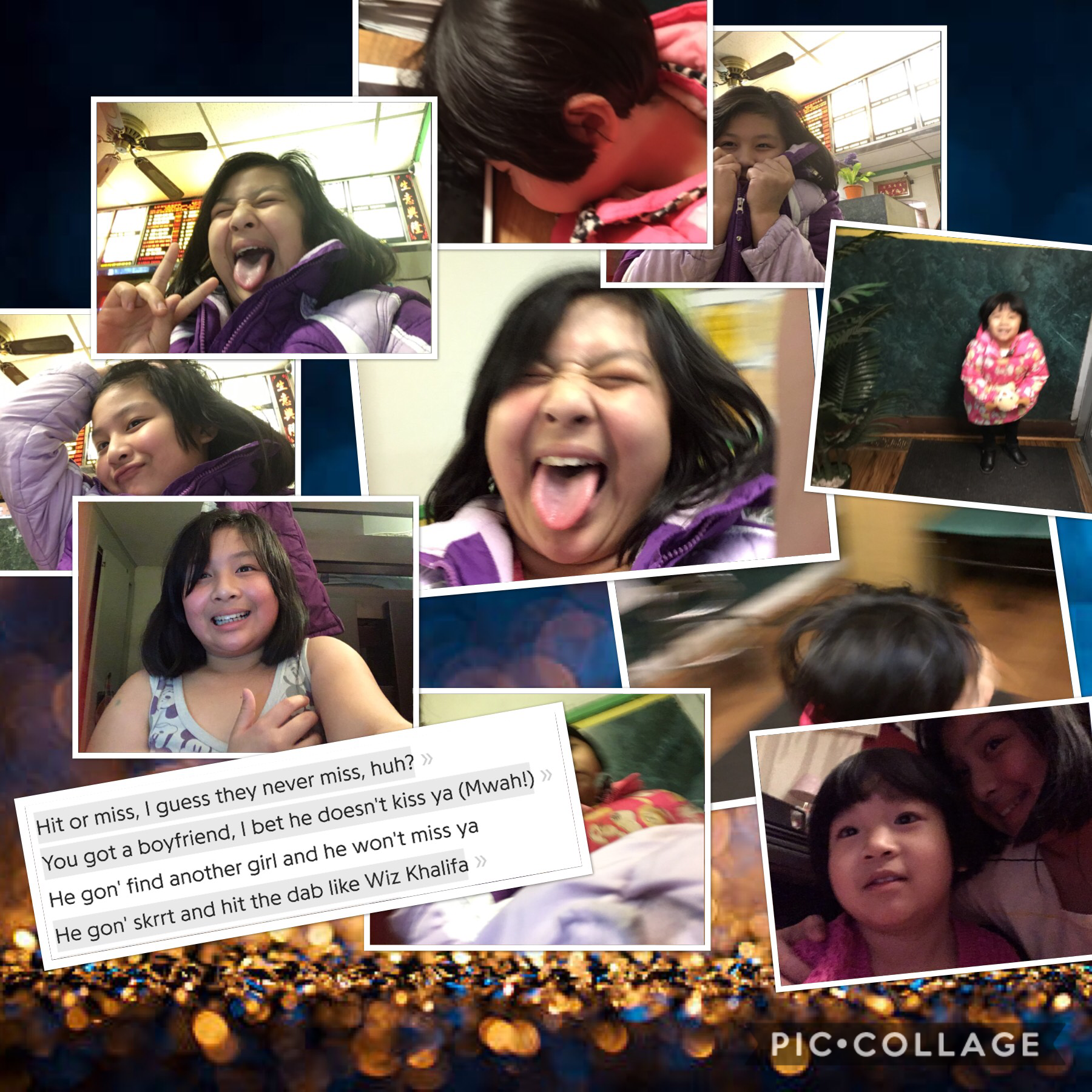 Hello pic collage I am so happy to see you again. And this is a collage of me and my little sister. I love you guys. And love these designs. One question how to I update pic collage very time the app asks me if I want to update I say yes but it says there