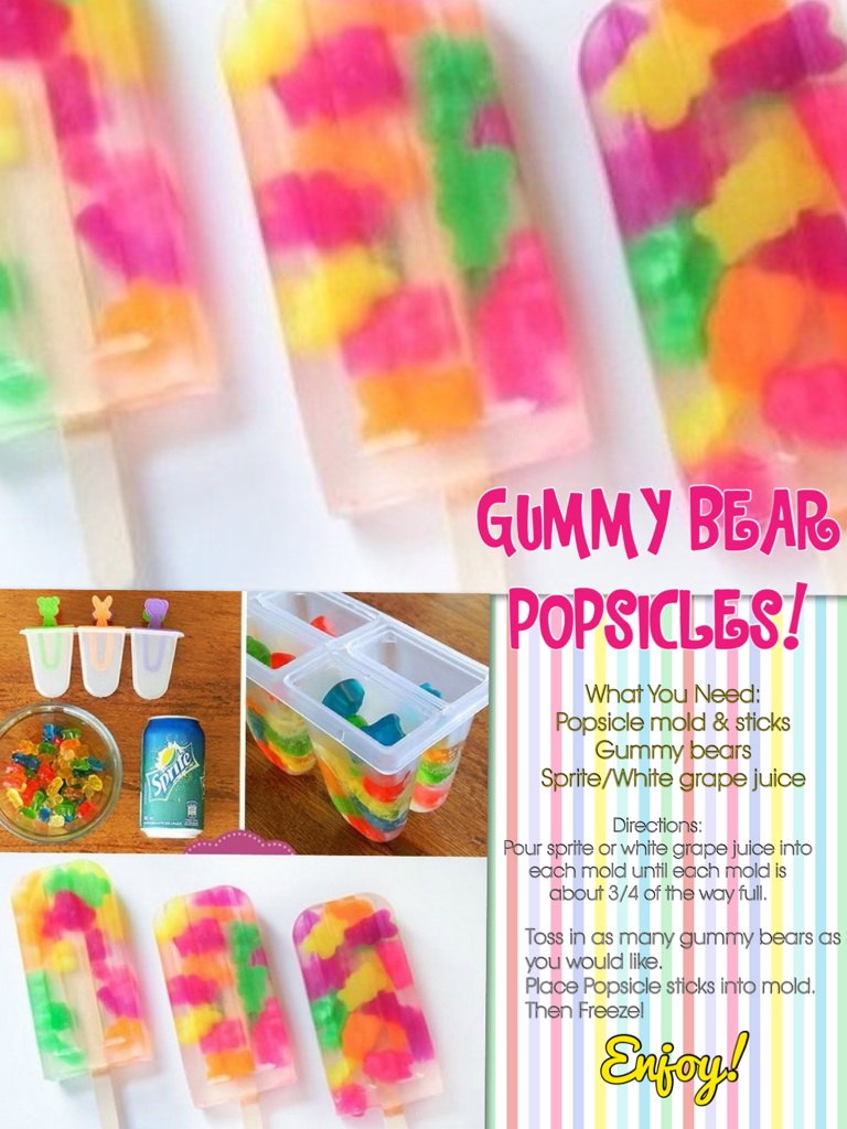 DIY Gummy Bear Popsicles... Yum! 😍