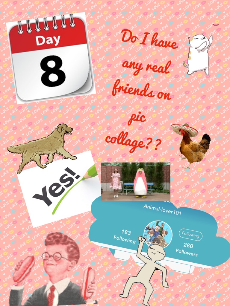 Day 8-Do I have any real friends on pic collage??