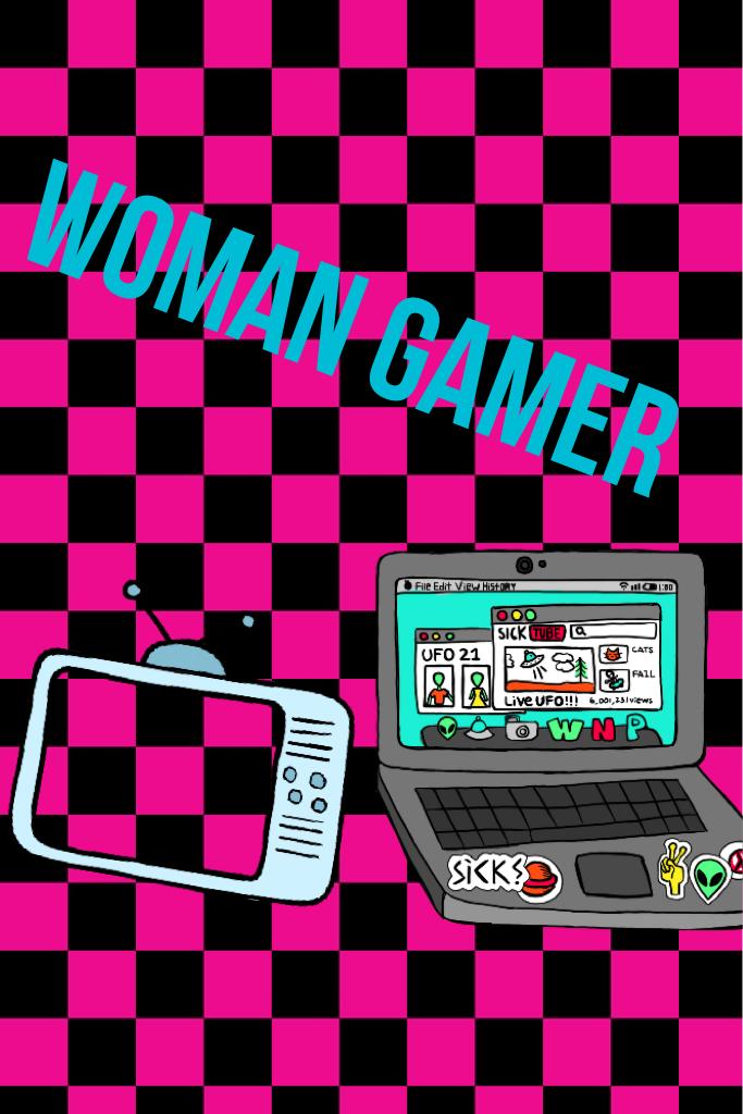 Woman gamer team