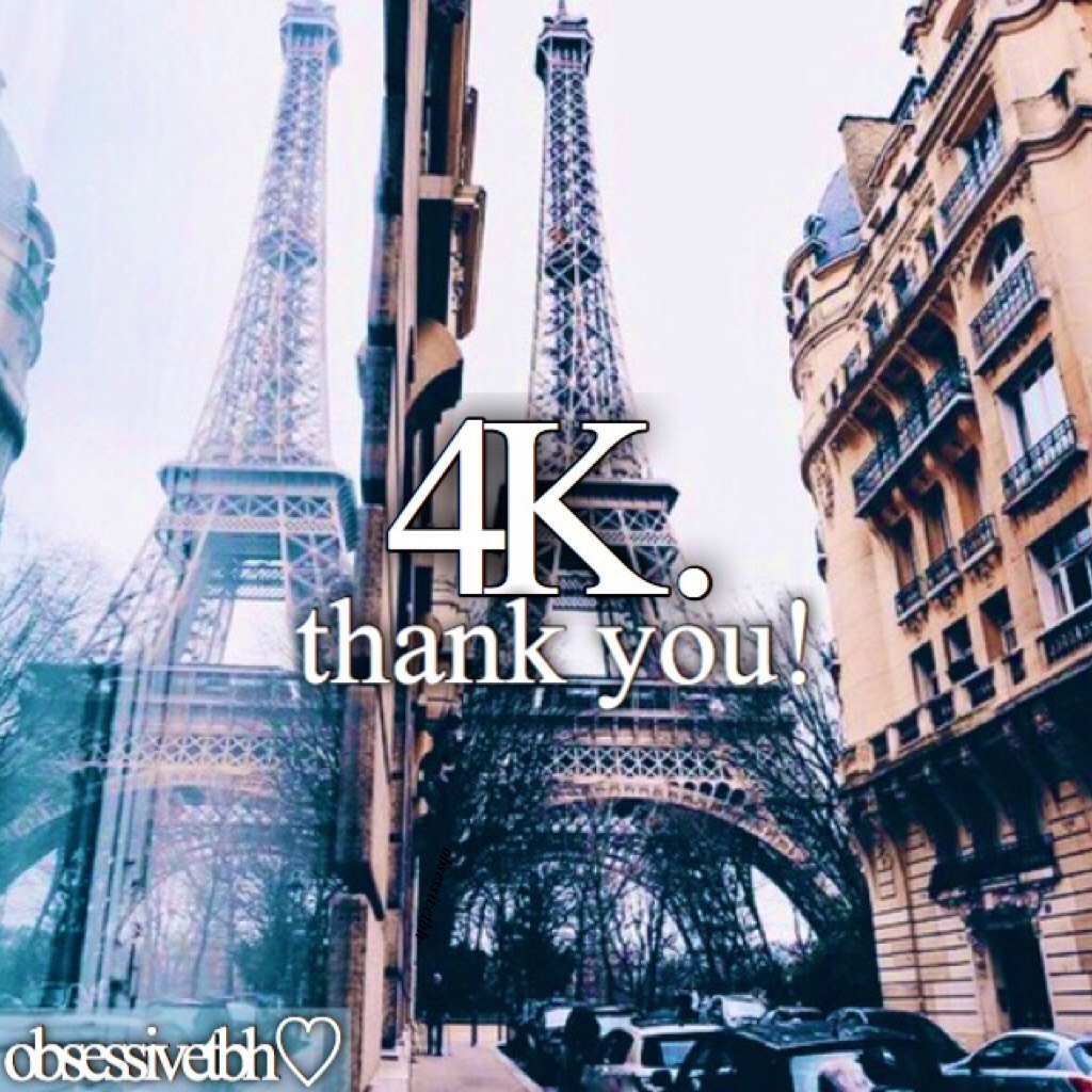 Tap-
Not gonna give a sappy speech this time. Thank you for 4K. You'll mean the world to me. I love you!! xx ~Alyssia😘 