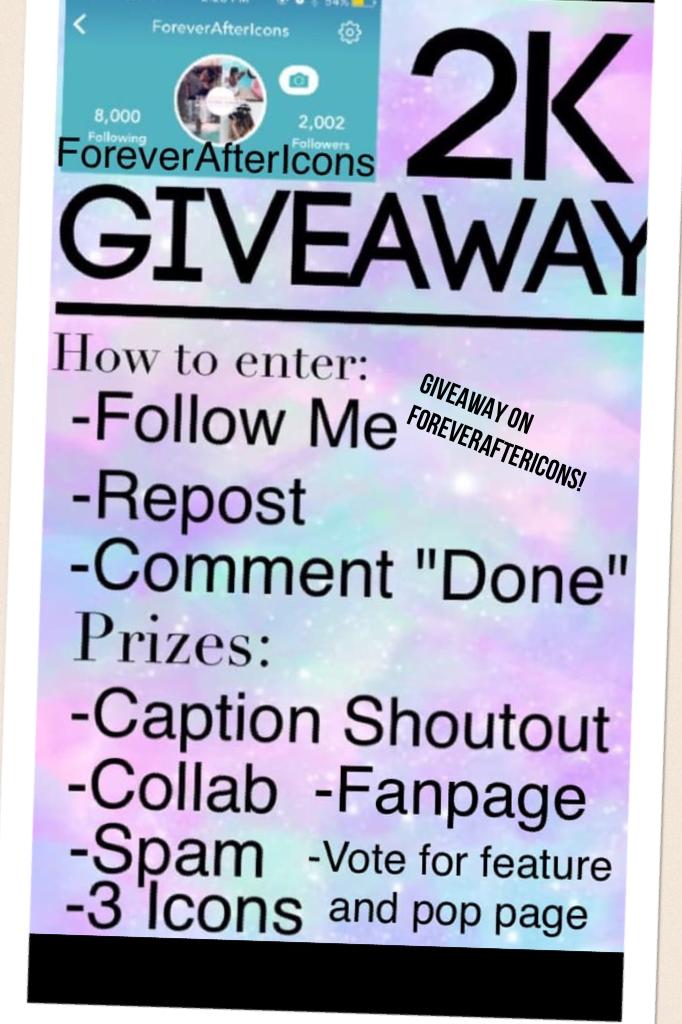 GIVEAWAY ON FOREVERAFTERICONS! 