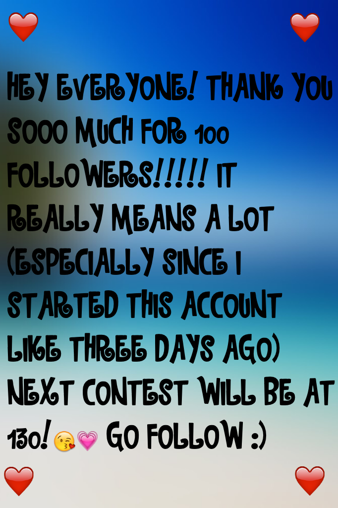 love you all! <3 go enter my contest!💜