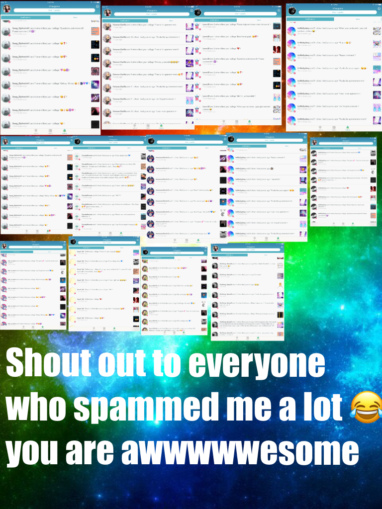 Shout out to everyone who spammed me a lot 😂 you are awwwwwesome