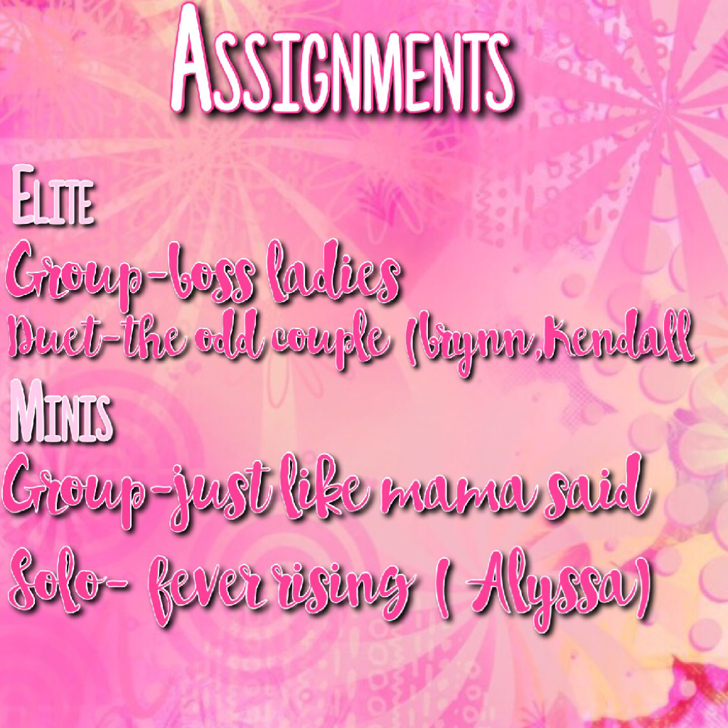 Assignments!!!!!