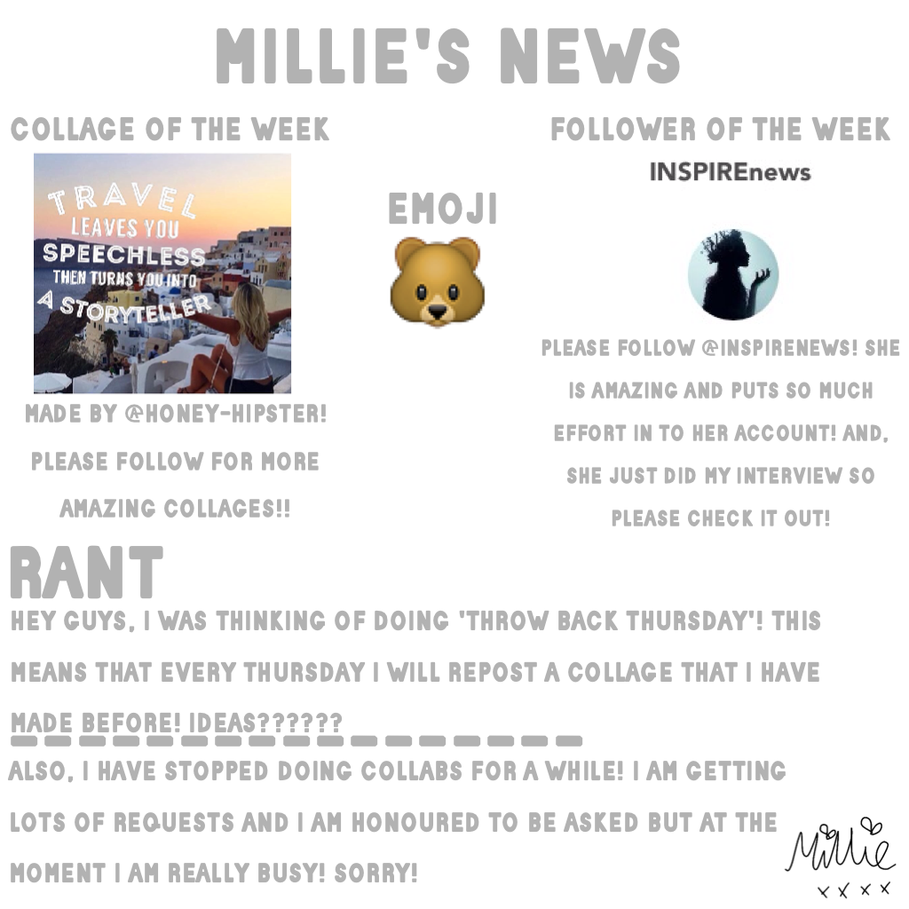 millie's news