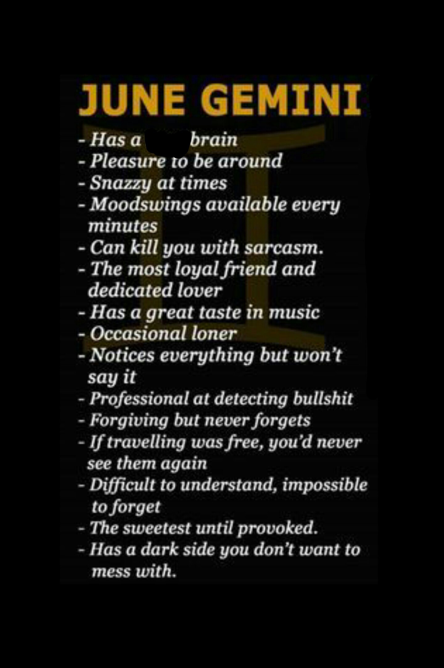 
I mean I'm not gonna deny it. Ormshaw how many of these would you say are true? 