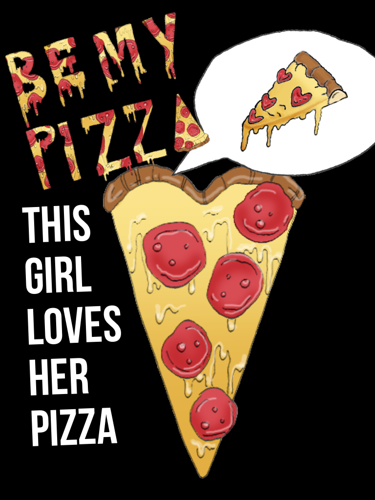This girl loves her pizza