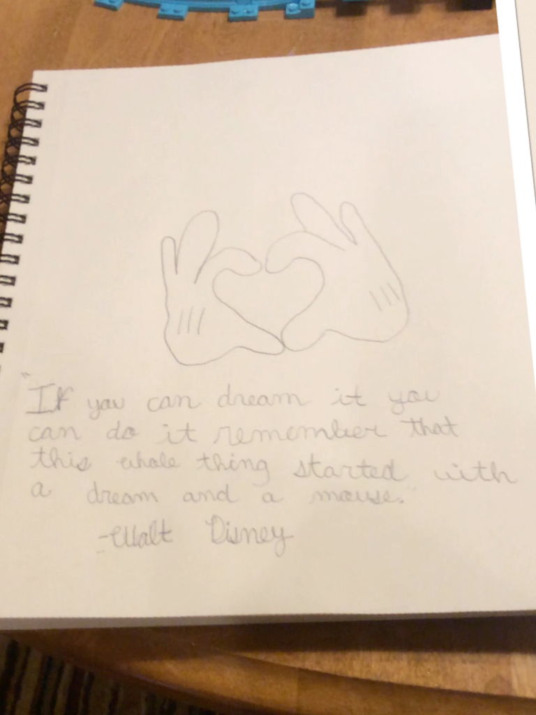 Made this a while ago and sry for blurriness! Love this quote!