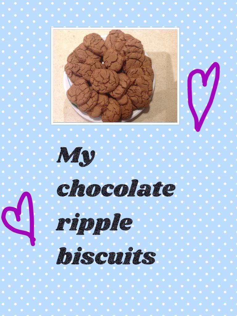 My chocolate ripple biscuits 