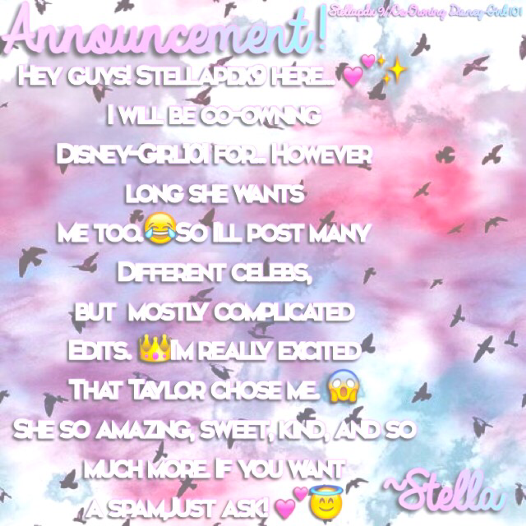 CLICK🌸💙💭
IM SO FREAKING EXCITEDDDDD!!!!!💕😱💭😂She's my bestie/Idol! I think..... A Meredith Foster edit coming up! It's not complicated😔 But....I'm gonna make a BabyAriel complicated edit!🎉😊💓Please comment if you want to collab👼🏼💕👍🏼 ~Stella xoxox