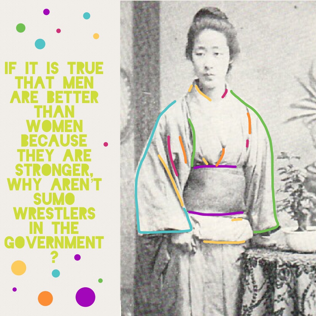 Tap!
Kishido Toshiko is so inspiring! She was one of the first feminists in Japan.
QOTD:
Who is your favorite feminist?