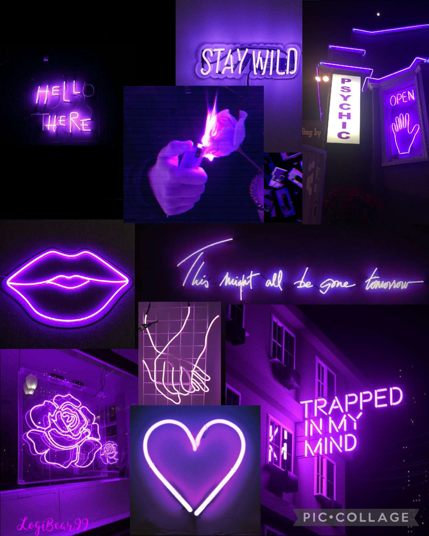 Neon Purple Passion Aesthetic