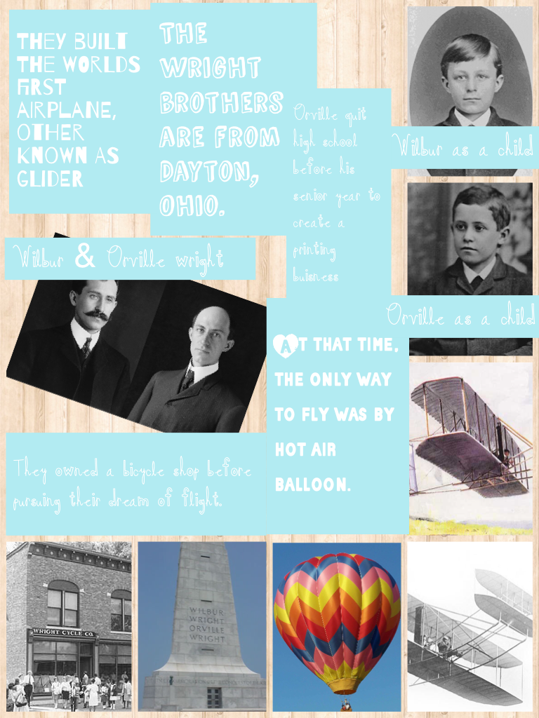 Double tap for a high five! Wright brothers collage