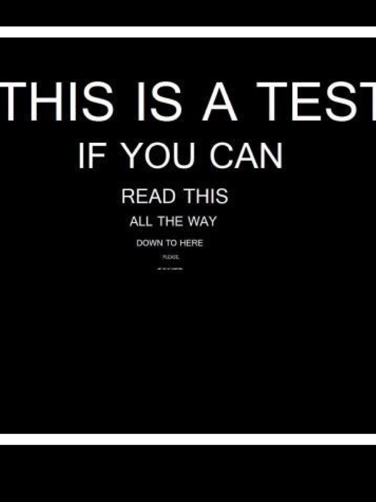 It's a test