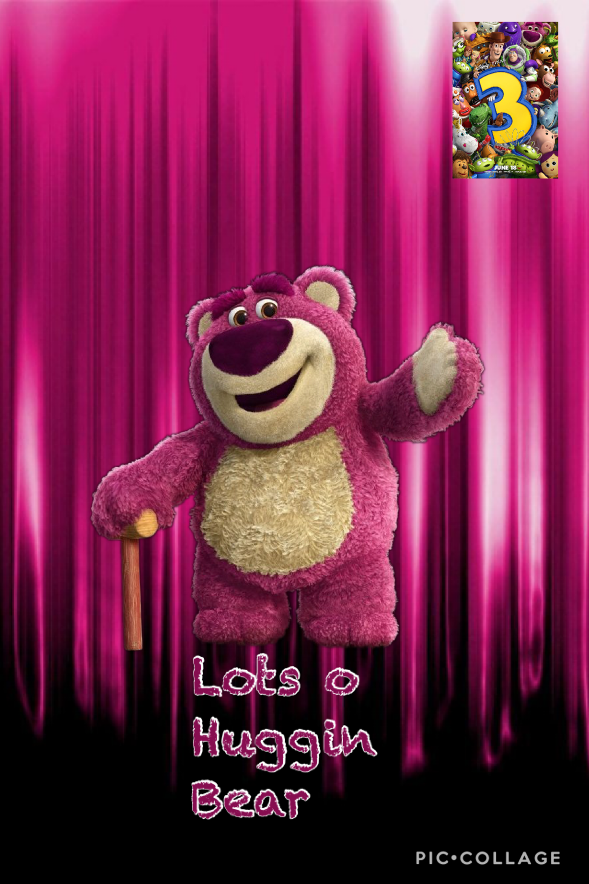 Today’s Disney character of the day is lots o hugging bear 