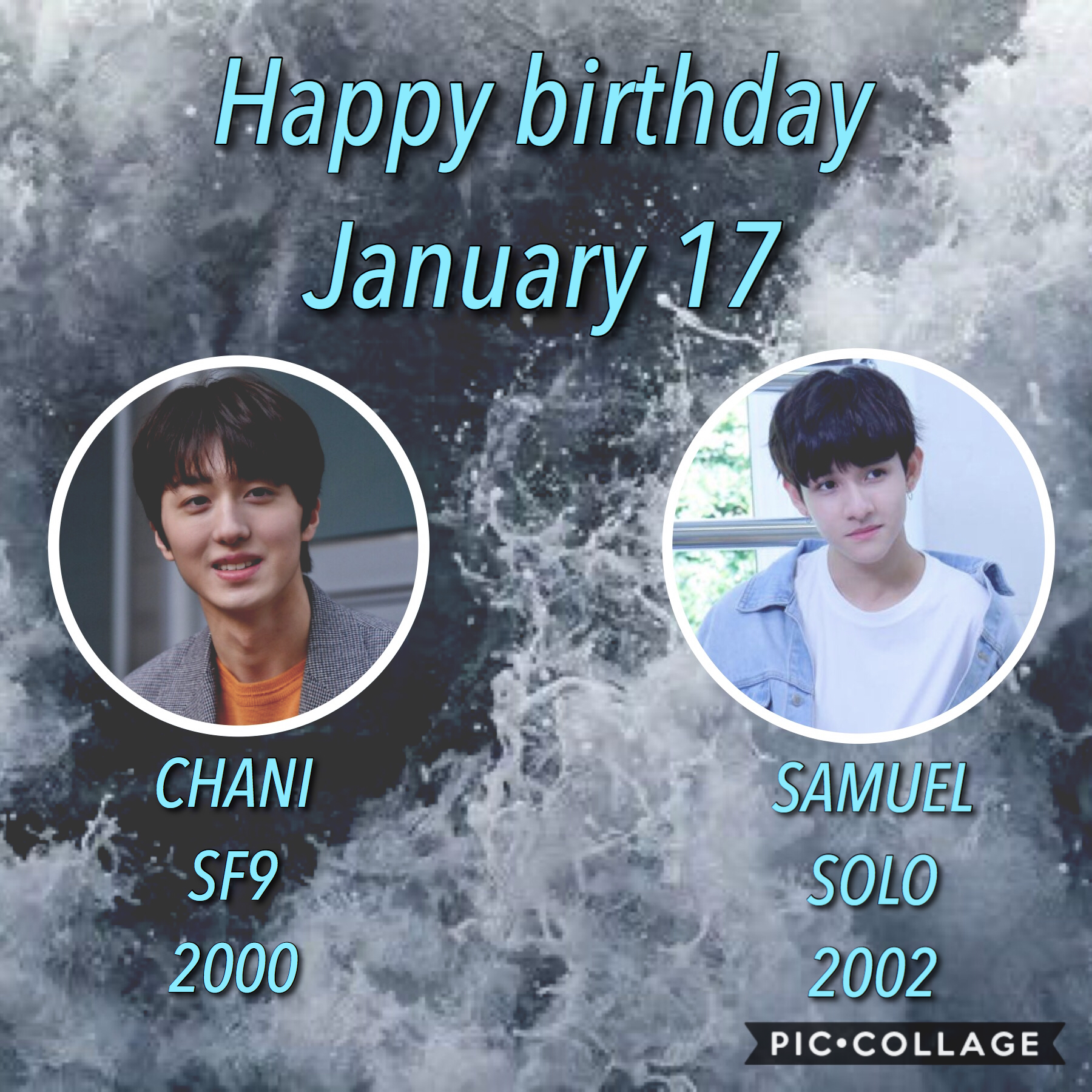 •🎈❄️•
I can’t believe that Chani is now 20 and Samuel is 18!!!🥺🥺
Other birthdays:
•MOMOLAND’s Daisy~ Jan 22
•ONF’s Wyatt~ Jan 23
•PENTAGON’s Yuto~ Jan 23
•B.A.P’s Youngjae
☃️❄️~Whoop~❄️☃️