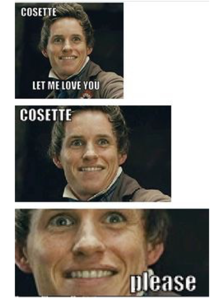I saw Eddie in Les Mis and then I saw this meme it's honestly hilarious if you understand the context 😂😂