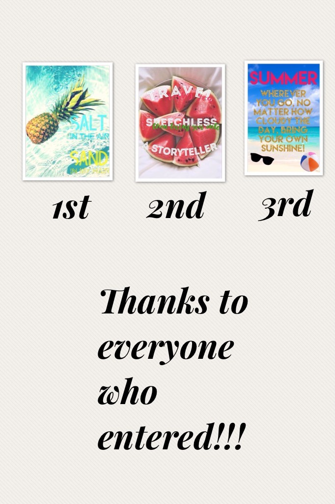 🌞🐥Tap🐥🌞
Contest results!!