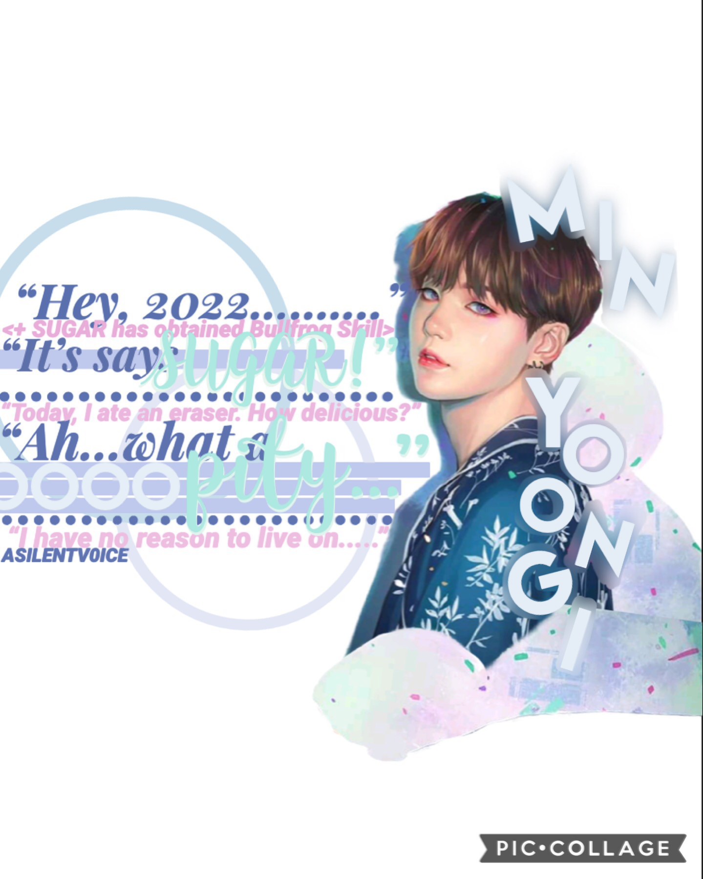 ᵀᴬᴾ ᴴᴱᴿᴱ


Hi! I apologize fr not posting on so long! 😅 I hope you like it, anyone whose bias is SUGA!

*By the way: yes, I saw that I accidentally said SUGAR instead of SUGA in one of the quotes, but once I saw it, it was already too late. Gosh darn it..