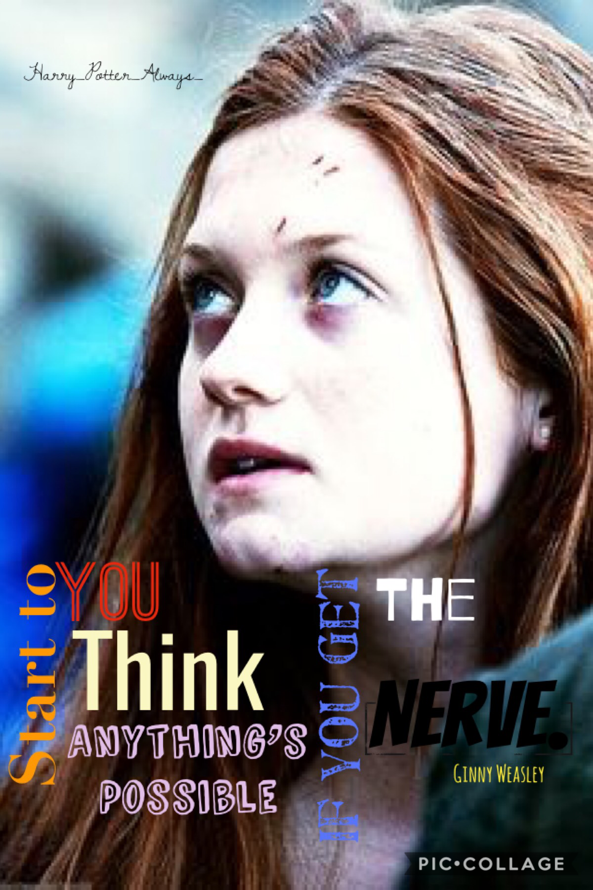 Ginny Weasley... Tap... 
What type of png’s should I use? I wanna make these collages look better I’m just not sure about png’s. 