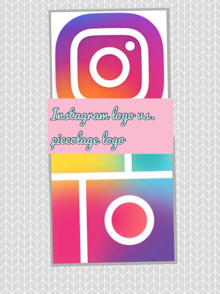 Instagram logo vs. piccolage logo. Give this pic a 👍🏻 if you think the 2 logos are super similar! 💕