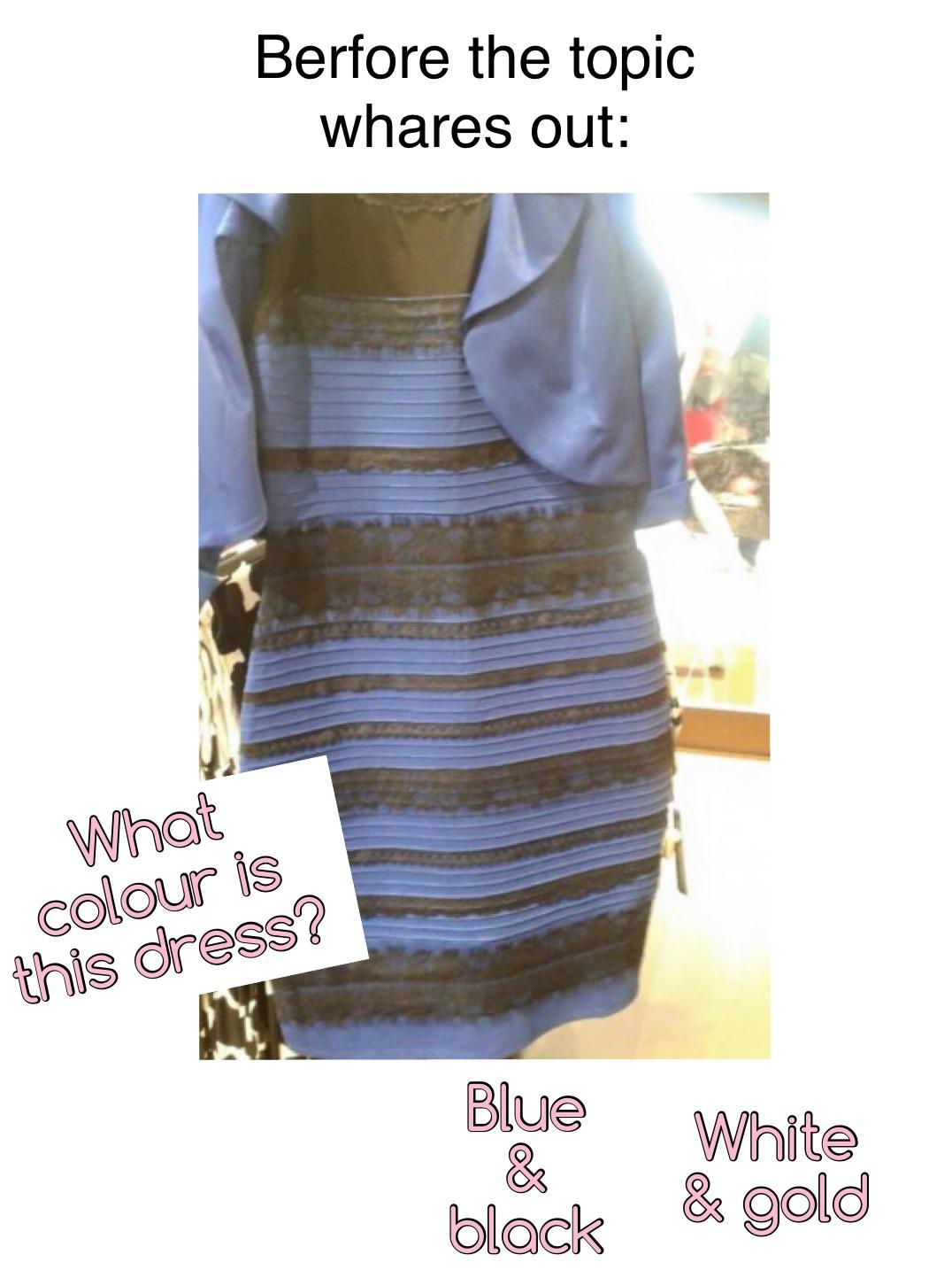What colour is the dress? I wonder what u will pic