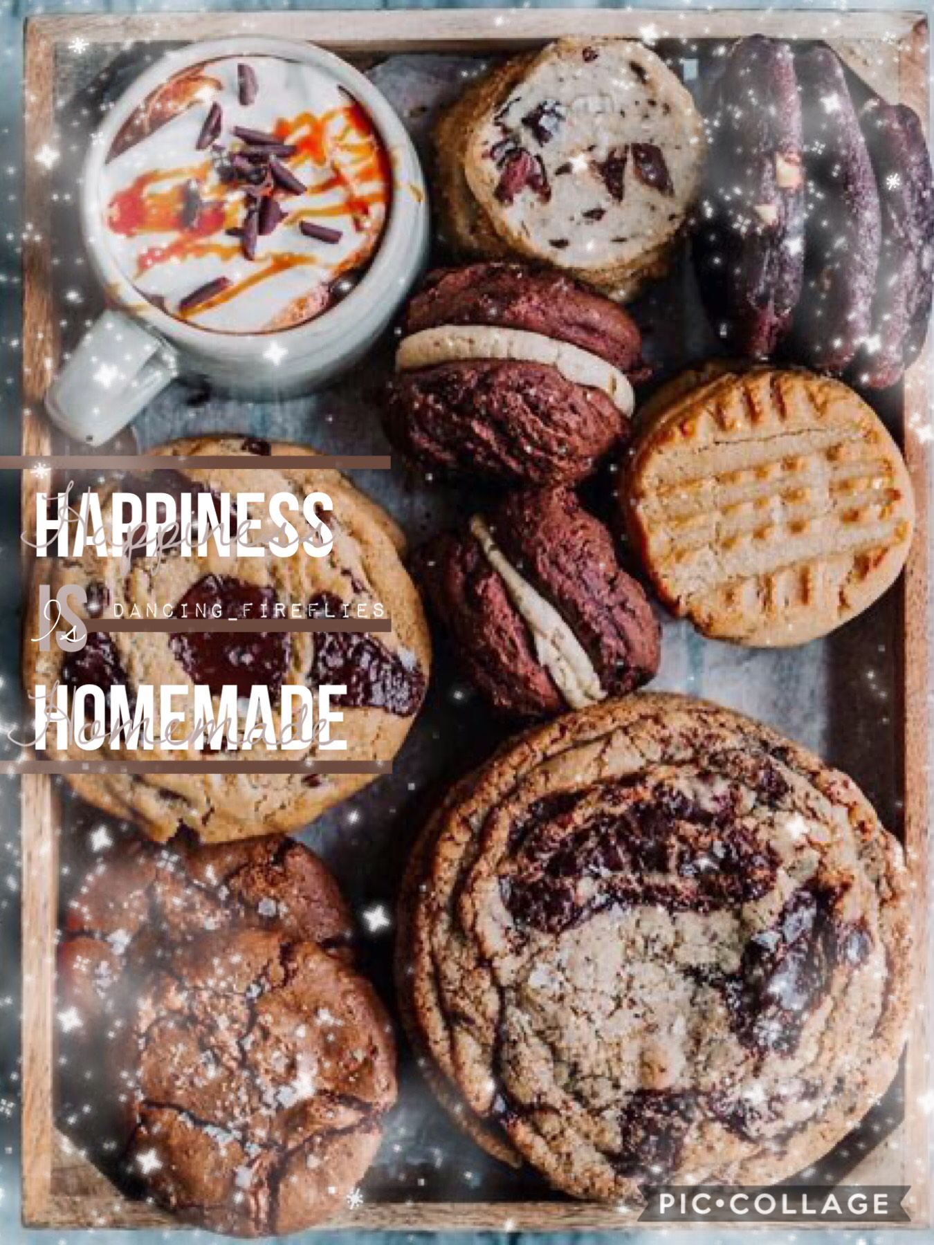 🍪TAP🍪
Thank you PicCollage for my second feature it means so much to me! Thank you all for 292 followers! Your all the best! 
Qotd: what is your favorite kind of dessert?
Aotd: I like cookies!