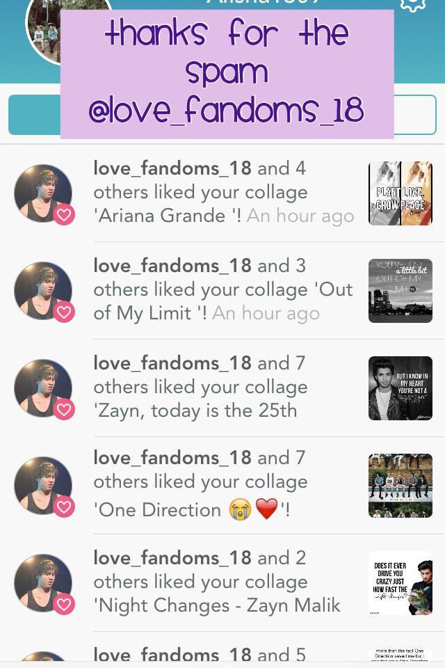 Thanks for the spam @love_fandoms_18