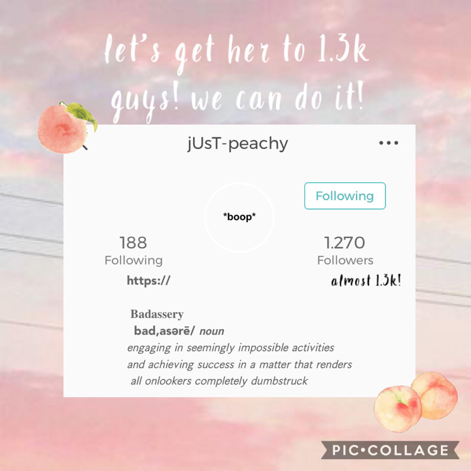 🍑t•a•p🍑
♡

ahhh so close to 1.3k!

ik i haven’t been posting...i’m sorry 🤧 i’ll try to be more active on the fan pages i made! uwu

•go follow @jUsT-peachy rn!•

♡