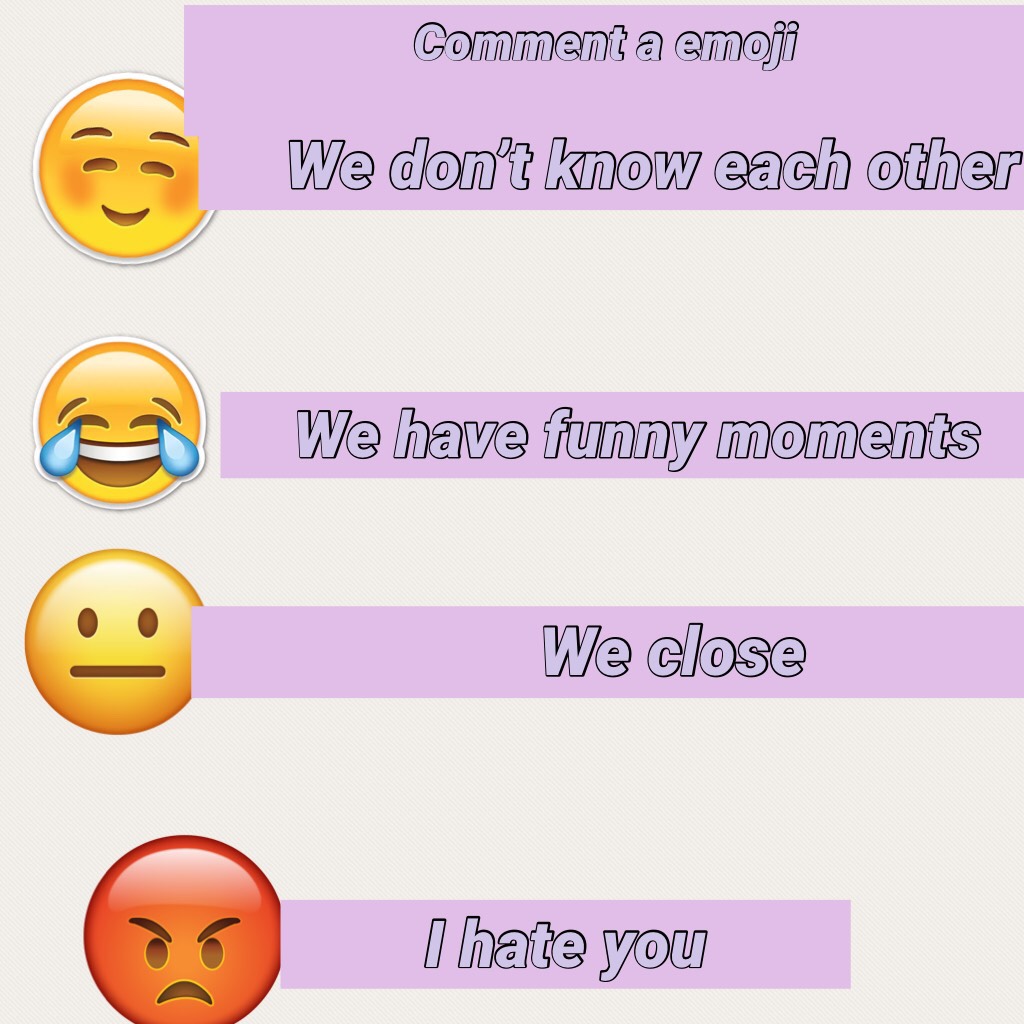 Comment an emoji
