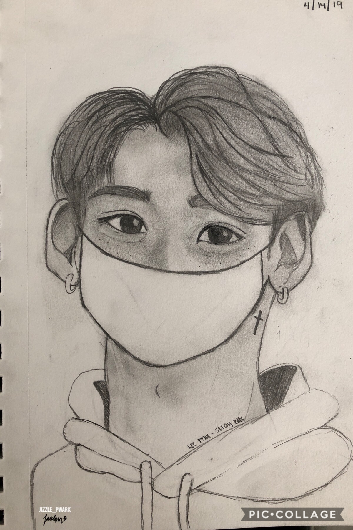 *UWU*
So I tried drawing Lucas from NCT but I think it looks like Felix from Stray Kids 😂😂😂 

You can see my name at the bottom uwu. 

Who do you think it looks like?