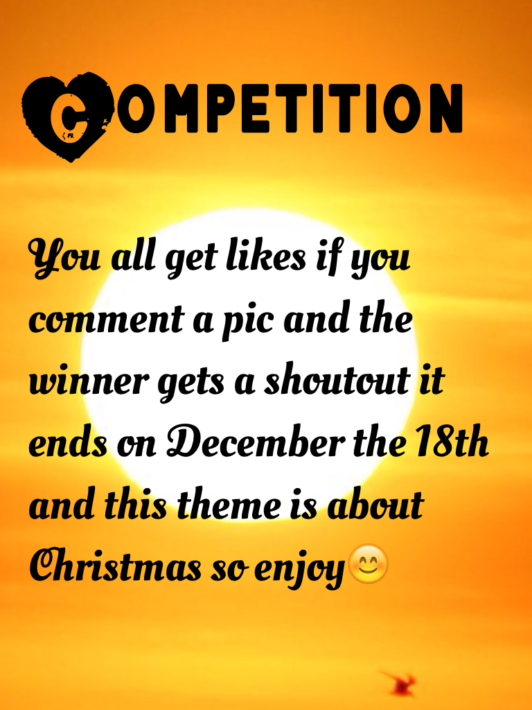 Competition time!!!!