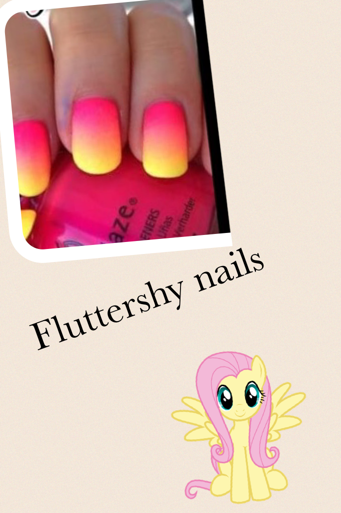 Fluttershy nails 
