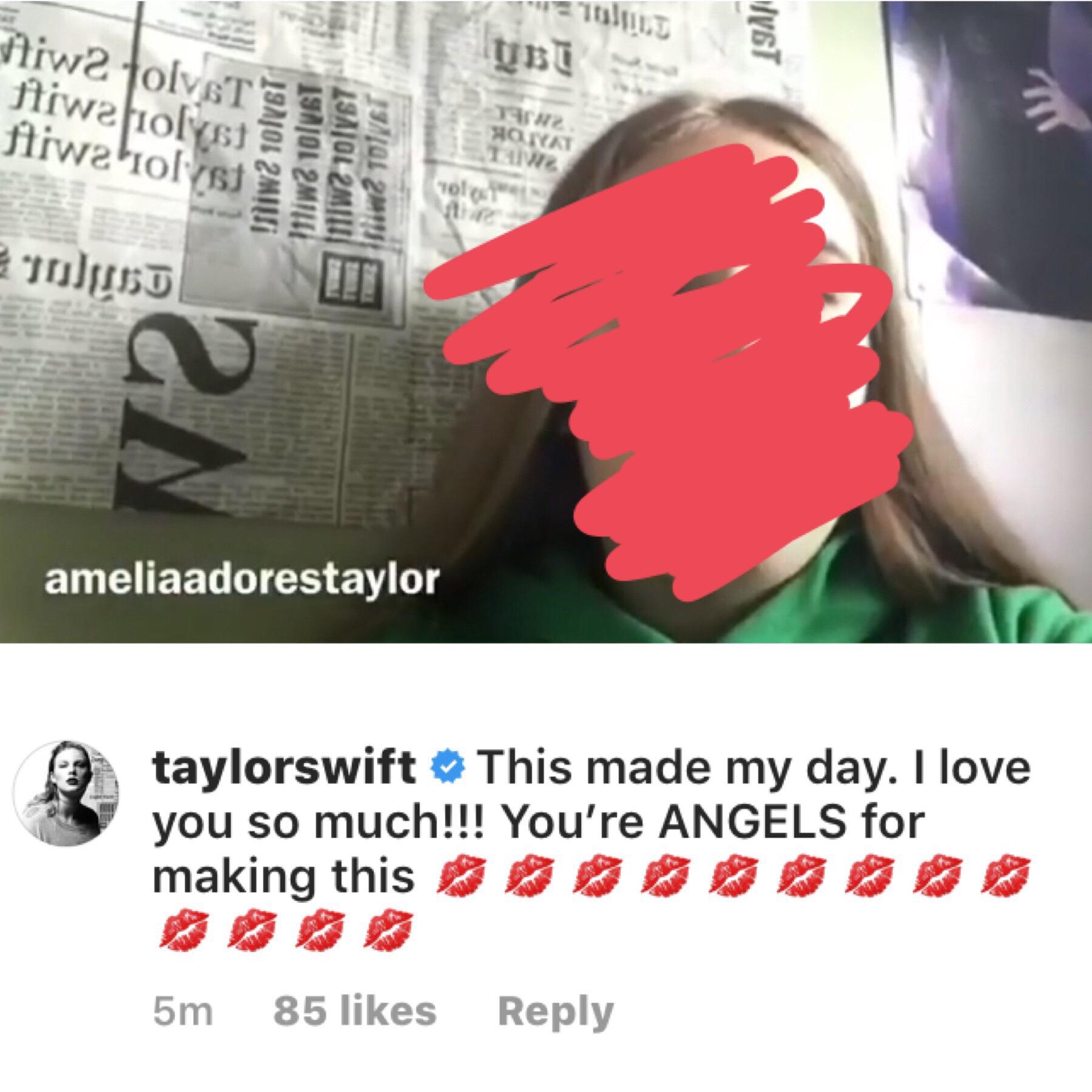Taylor Swift noticed a video I was in!!♥️♥️♥️♥️ and it was my birthday last week!