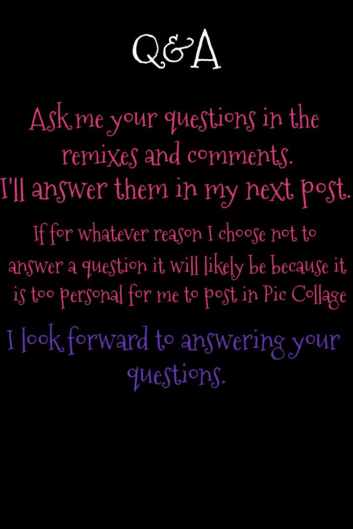 tap
Please ask me some interesting questions.
Sorry I've been so inactive recently but I'll explain why as soon as possible, in the meantime ask me some q&a questions and enter my contest