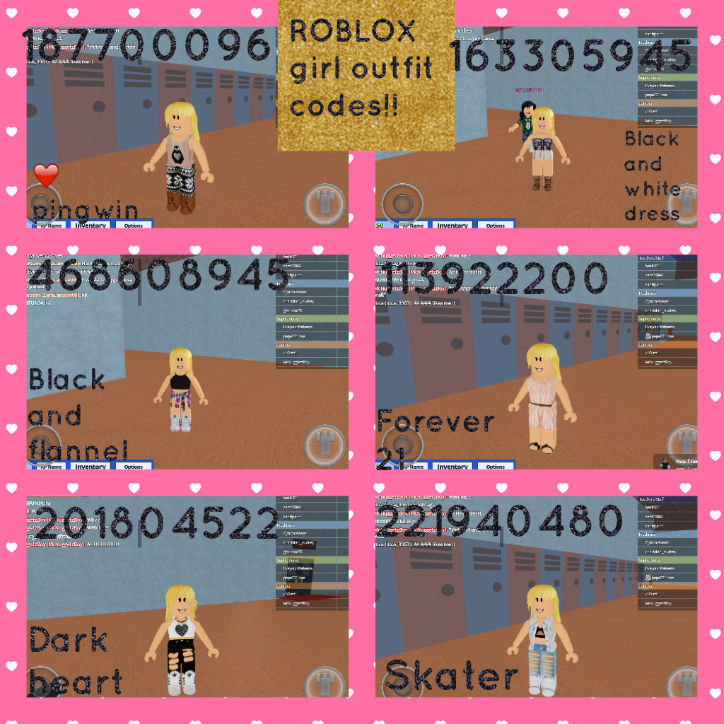 ROBLOX girl out fit codes
