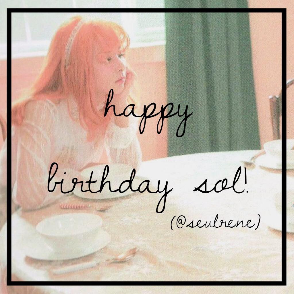 Wassup! It’s me ya girl Mei! It’s @seulrene’s birthday! Happy birthday Sol! Love you my sis 💖💖 - @kaidrama