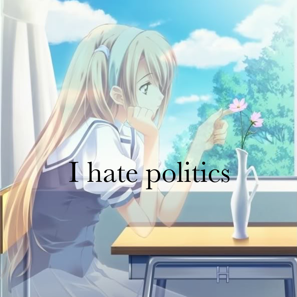 I hate politics 