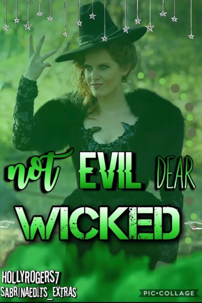 Tapp🐵

Ending this theme with Zelena the wicked witch of the west 💚 (collab with Sabrinaedits_Extras) 

“Not Evil Dear Wicked ”