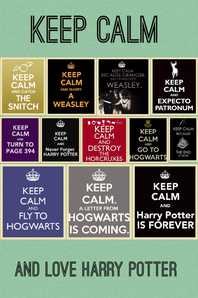 Keep calm because Harry Potter is the best 