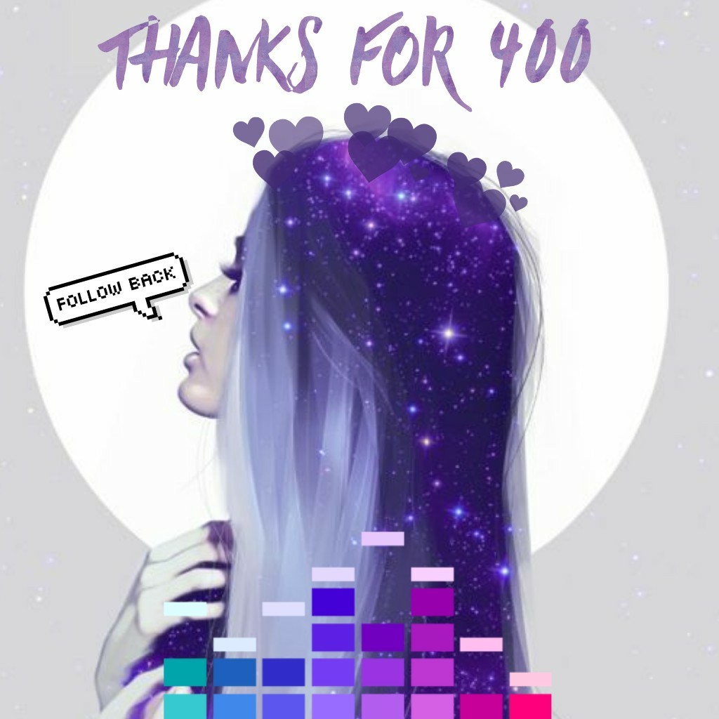 Thanks for 400 love you all😚