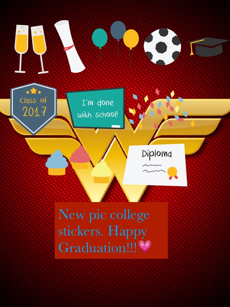 New pic college stickers. Happy Graduation!!!💗