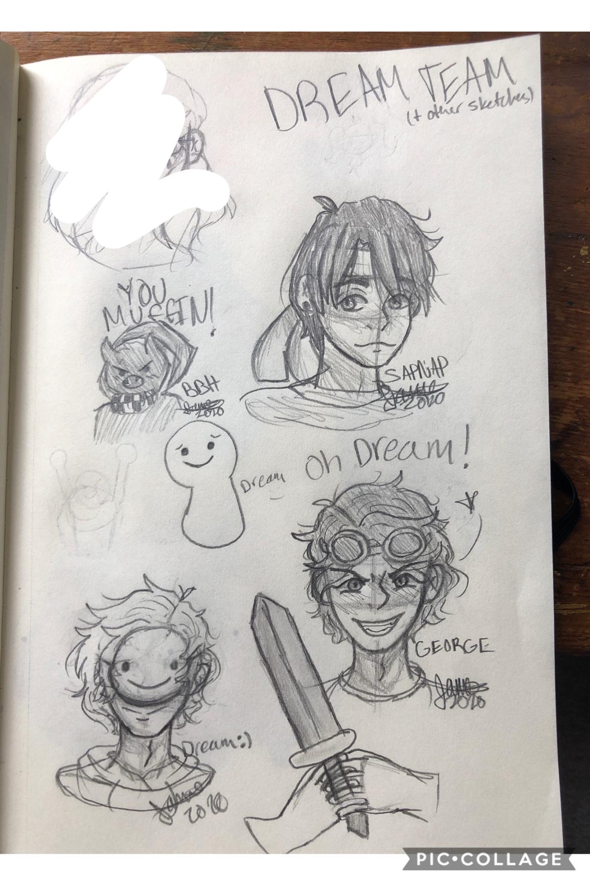 Oops i forgot to post this- anyways here are some dream team sketches 😂 I simp for all of them 😼