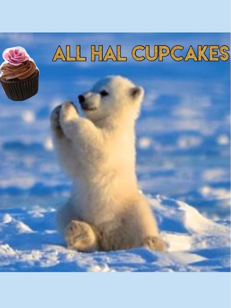 Polar bears eat cupcakes to