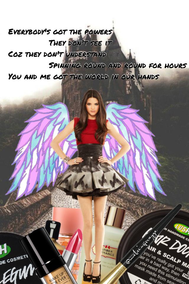 Song: heroes(alesso)
Person in collage: Kendall Jenner 
I'm not that proud of this one....what do u guys think of this collage and theme?