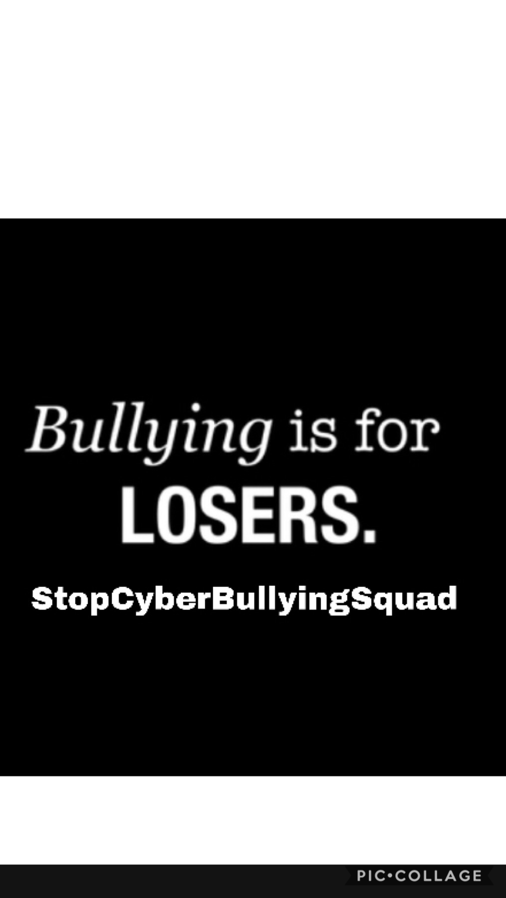 Plz join our squad by commenting #StopCyberBullyingSquad